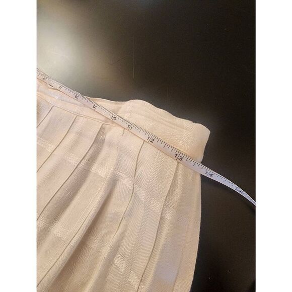 Vintage Sasson pleated skirt size 8 off white - Picture 7 of 8